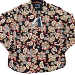 Silver‎ Stone Floral Collection Men's Modern Fit Button Down Shirt Size X Large